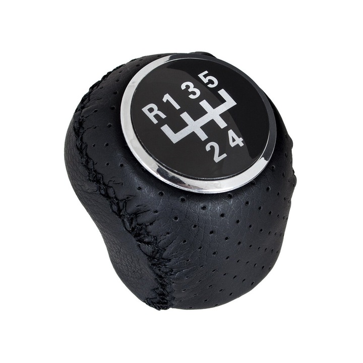 Sebességváltó gomb, MODECAR, fekete krómozott részletekkel, 5 sebesség, Peugeot Boxer I II-hez 1994-2014