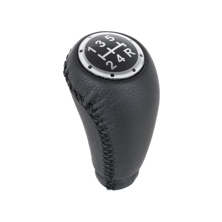 Sebességváltó gomb, M MODECAR, Fiat Punto II-hez, 5 sebesség + R, 15 mm, fekete