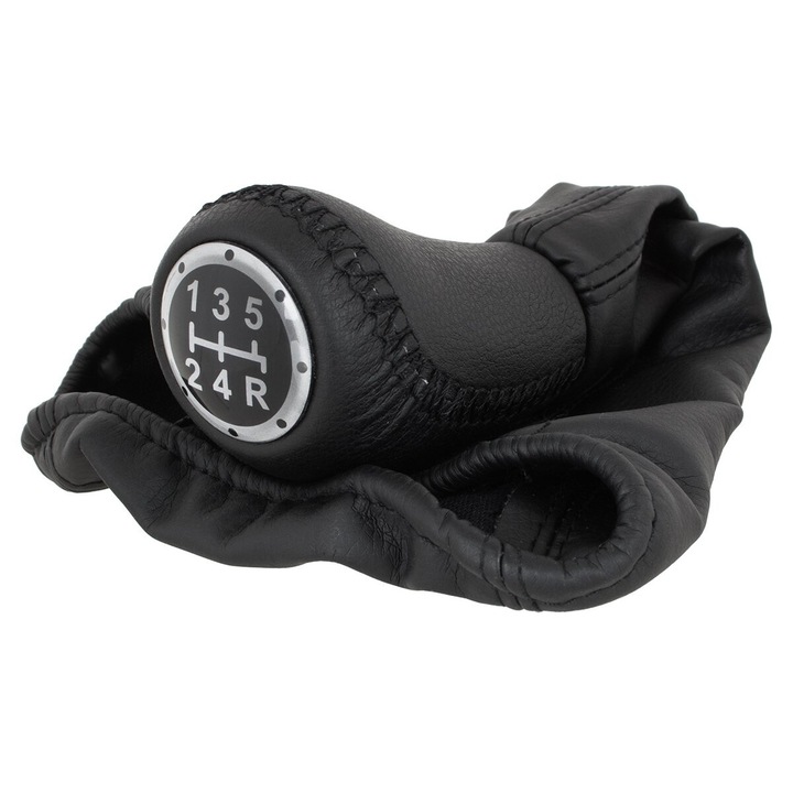 Sebességváltó gomb és hüvely, MODECAR, 5 sebességes, Fiat Punto II-hez, fekete