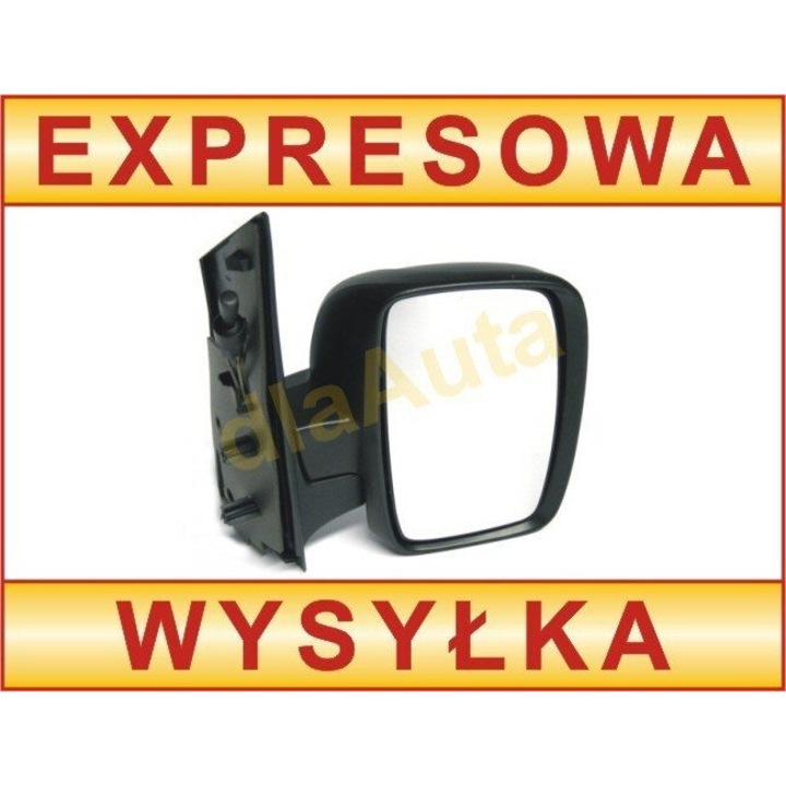 Oglinda auto, MODECAR, Fiat Scudo II, manuala, dreapta, 38x32x16cm, neagra