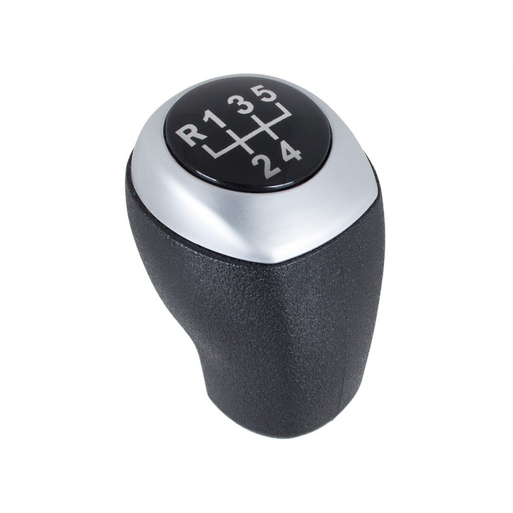 Sebességváltó gomb, Hyundai i20/i30, fekete ezüst elemekkel, 5 sebesség + hátramenet, új