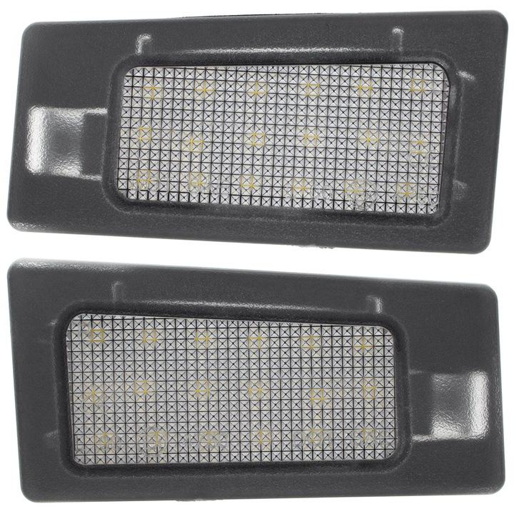 LED светлини за регистрационен номер, MODECAR, комплект от 2 броя, 18 светодиода, съвместими с Kia Cerato 2013-2018, Hyundai i30 Kombi 2012-2016, Hyundai Elantra 2010-2012