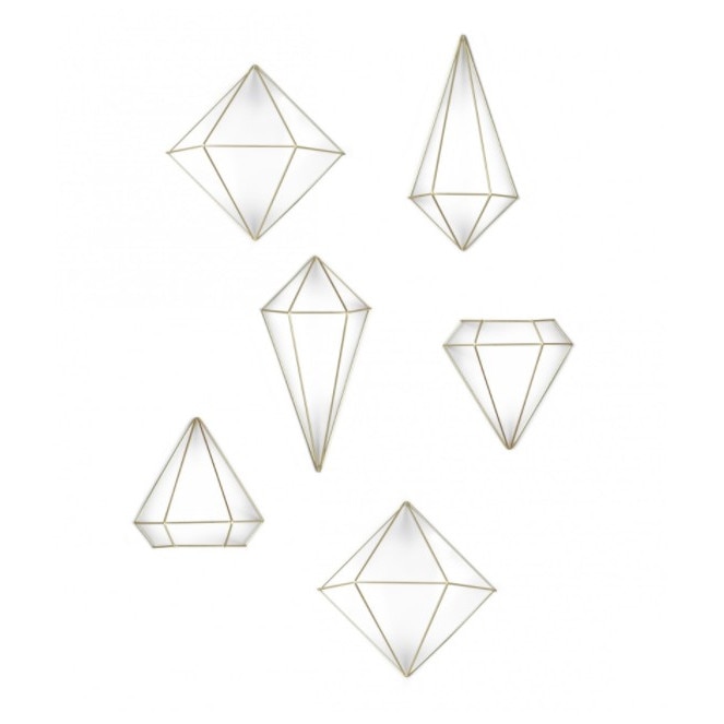 Suport plante aeriene Umbra Prisma auriu set 6 buc