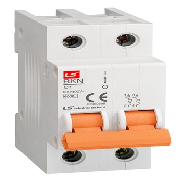 Siguranta automata, 2P, curba C, 20A, capacitate de rupere 6 kA Siguranta automata, 2P, curba C, 20A, capacitate de rupere 6 kA