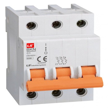 Siguranta automata, 3P, curba C, 4A, capacitate de rupere 6 kA Siguranta automata, 3P, curba C, 4A, capacitate de rupere 6 kA