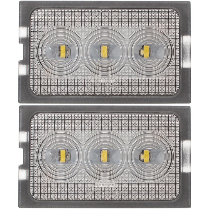 LED-es rendszámtábla lámpák, MODECAR, 2 db-os készlet, kompatibilis a Land Rover Discovery III IV, Freelander II, Range Rover Sport, 3 SMD LED-del