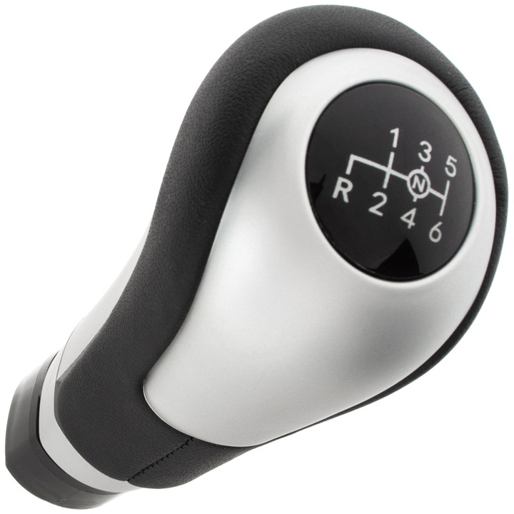 Sebességváltó gomb, MODECAR, Mercedes-Benz A-osztály W176, fekete ezüst elemekkel, 6 sebességes, új