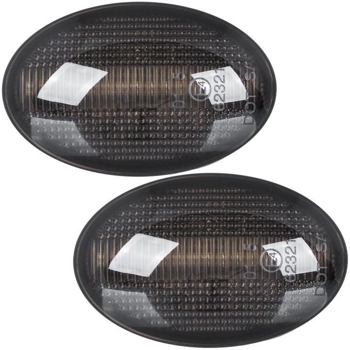 Комплект от 2 LED странични мигачи, динамични, MODECAR, димно черни, за Opel Astra F, Corsa B, Corsa C, Tigra A