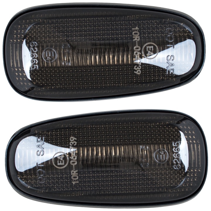 2db LED oldalsó irányjelző készlet, dinamikus, Opel Astra II G-hez, füstfekete, IP67