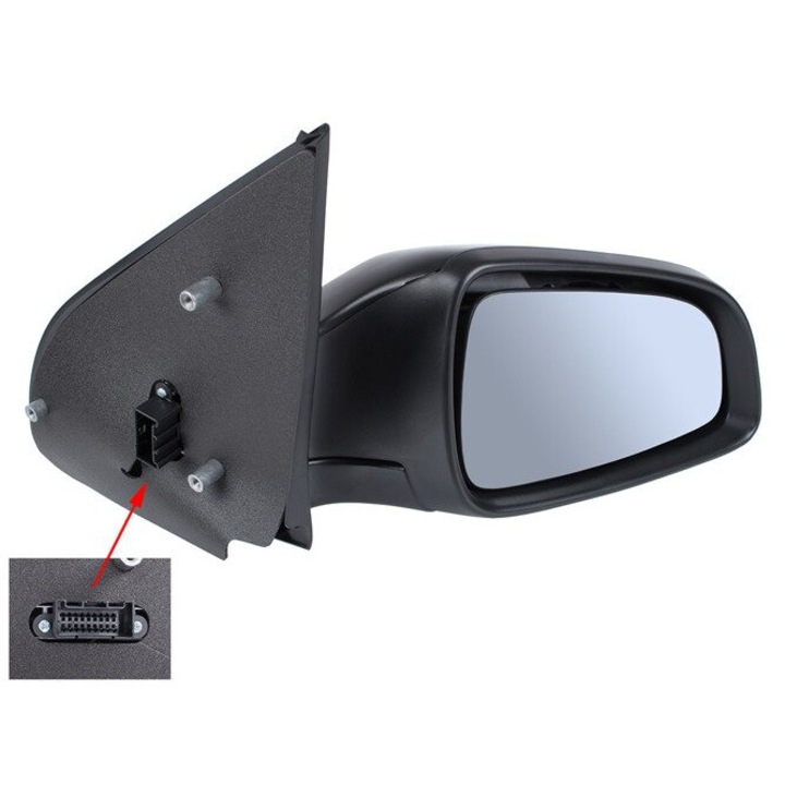 Oglinda auto, MODECAR, Opel Astra III H, electrica, incalzita, neagra, dreapta