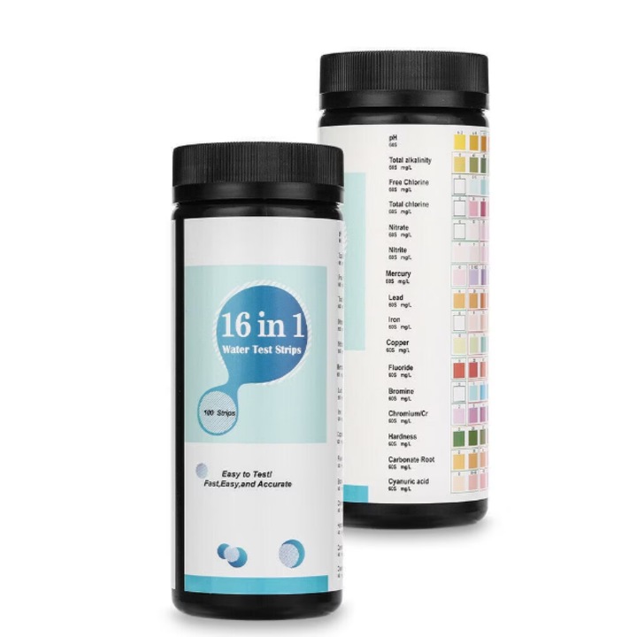 Ivóvíz érzékelő készlet, 16 az egyben, alkalmas különböző vízminőségi vizsgálatokhoz, gyors és könnyen olvasható, 100 db/cső