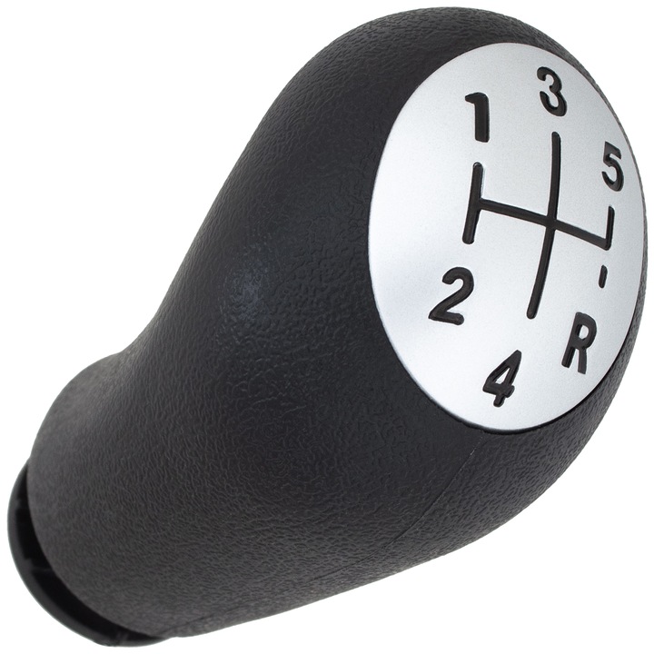 Sebességváltó gombok, MODECAR, Renault Clio II/III, 5 sebességes, fekete + ezüst, új