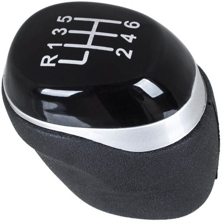 Renault Kadjar váltó gomb, fekete, ezüst részletekkel, 6 sebességes, új