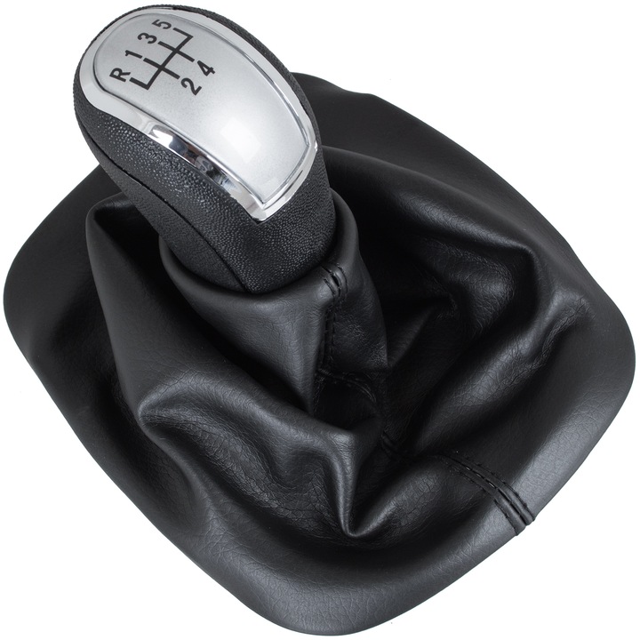 Топка за скоростен лост + маншон с рамка, Skoda Fabia I, 1999-2008, хром мат, 150x105mm