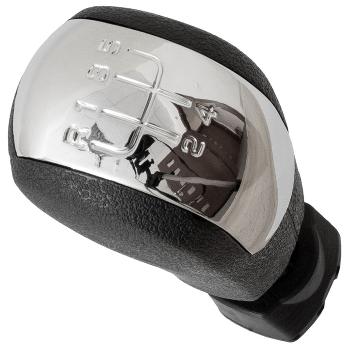 Sebességváltó gomb Skoda Octavia II-hez, 2004-2013, 5 sebesség + R, króm, új