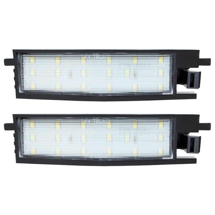 Lampi LED pentru iluminarea placutei de inmatriculare, MODECAR, 2 bucati, compatibile Toyota Auris II, RAV4 III, 18 LED-uri SMD