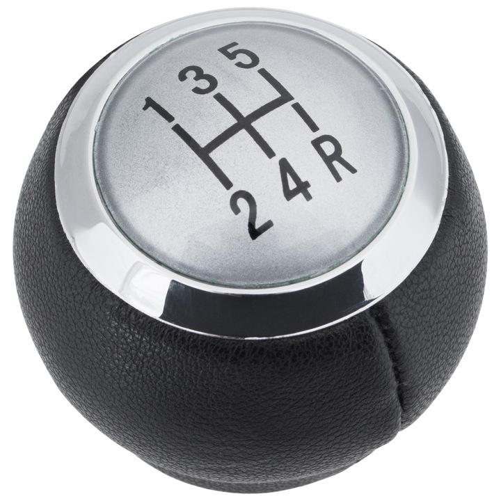 Дръжка за скоростен лост, MODECAR, 5 скорости + R, черен, с хромирани детайли, за Toyota Auris