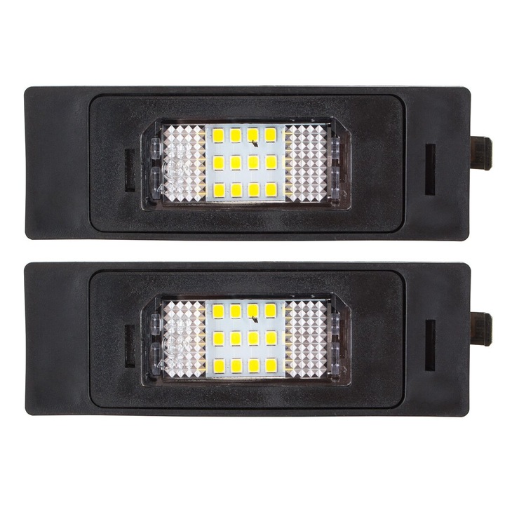 LED lámpa rendszám megvilágításhoz, 2 db-os készlet, MODECAR, 3528SMD típus, kompatibilis Alfa Romeo 147, 156, 159, 166, Mito, Brera, GT, Spider