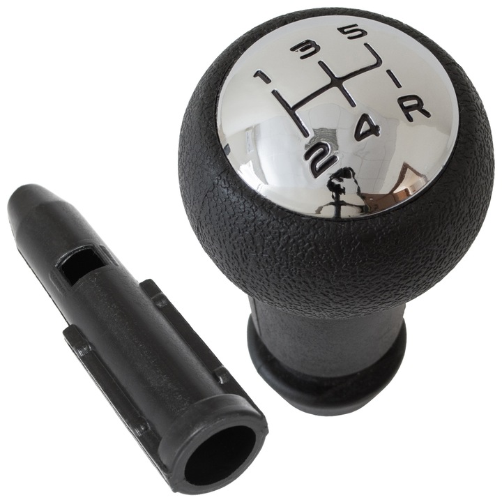 Sebességváltó anya + adapter, MODECAR, fekete, krómozott részletekkel, 96x52mm