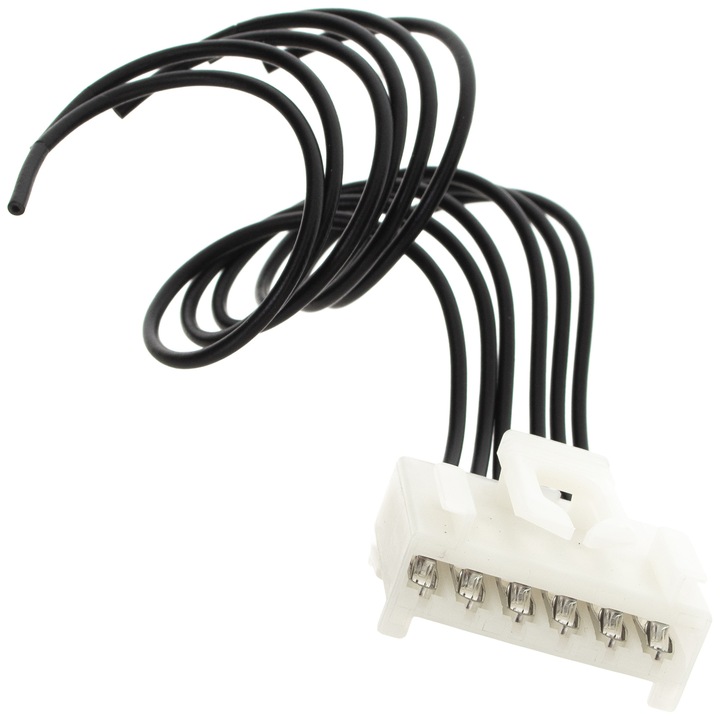 Cablaj cu conector pentru lampa spate 6 PIN, MODECAR, compatibil Citroen, Fiat, Peugeot, lungime 20cm, nou