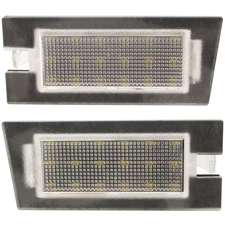 Lampi LED pentru iluminarea placutei de inmatriculare Jeep Cherokee, set 2 bucati, 2013-2018, 18 LED-uri