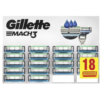 Rezerve aparat de ras Gillette Mach3, 18 buc Rezerve aparat de ras Gillette Mach3, 18 buc