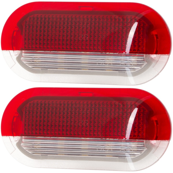 LED лампи за интериорни врати MODECAR, Бяло-червено, Комплект 2 бр.