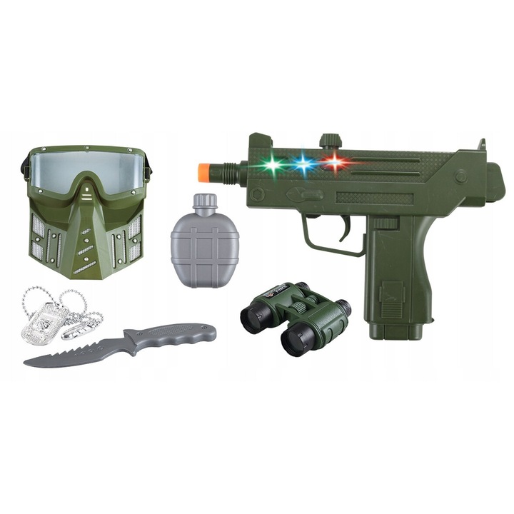 Set pistol/accesorii costum soldat, Norimpex, verde
