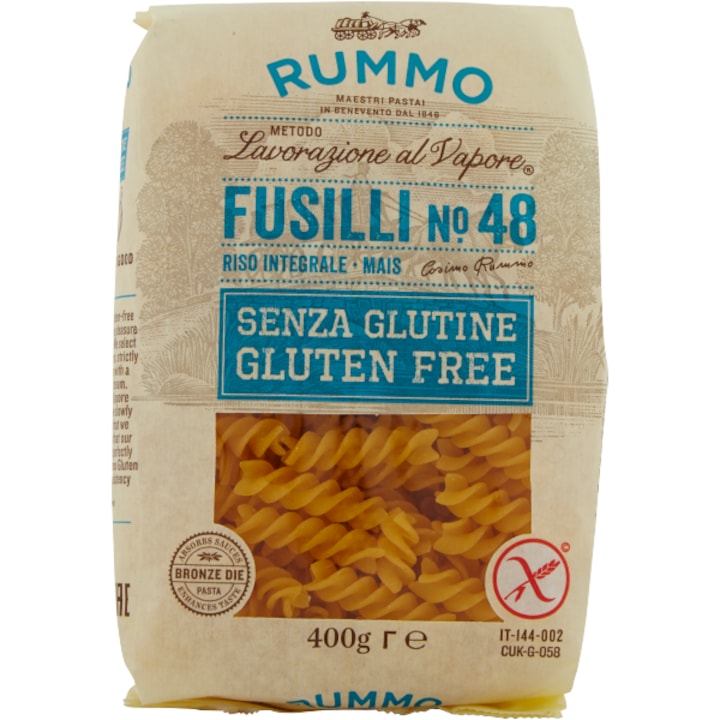 Безглутенови фузили №48 400гр - Rummo, спираловидни, универсални