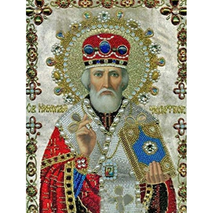 Kit artizanat Norimpex, Mozaic creativ, 40x30 cm, tema Mos Nicolae