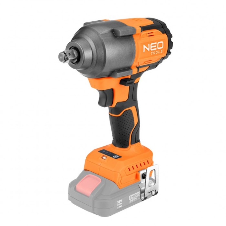 Bormasina cu impact NEO TOOLS, Energy+ 18V, 850Nm, LED, 1/2", 24.5x19.5x11cm