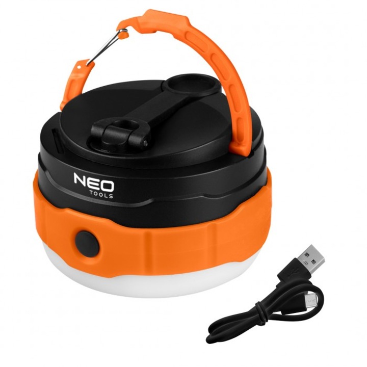 NEO Tools lámpa, 500 lumen, töltési funkció, USB C, 89x57,5 mm