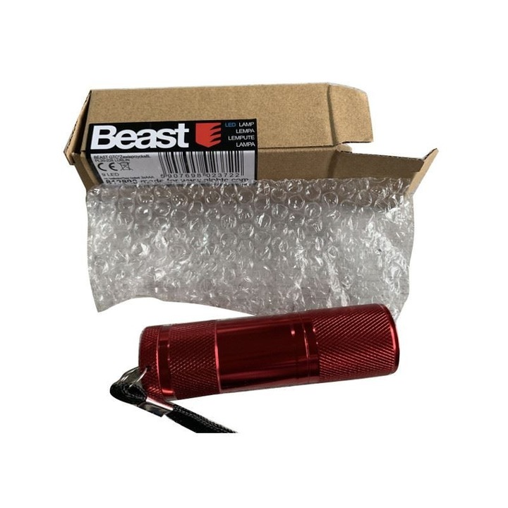 Lanterna camping 9-LED, Beast, 27x90mm