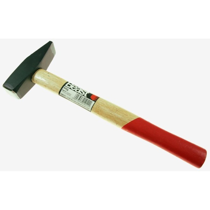 Ciocan slatar 800g Beast, otel forjat, maner din lemn, 30x10cm