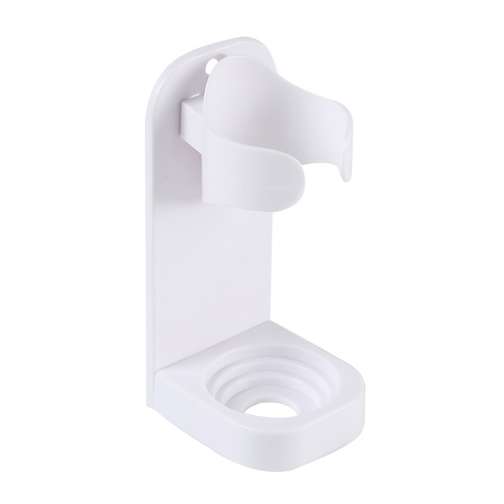 Suport pentru periuta de dinti electrica, Set de 4 suporturi pentru periuta de dinti electrica, Suport pentru periuta de dinti electrica montat pe perete cu adeziv puternic, Organizator pentru periuta de dinti de baie, Alb