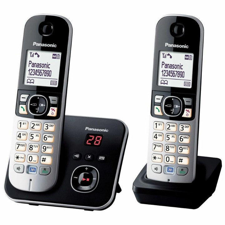 Telefon fara Fir Panasonic KX-TG6822FRB Negru Gri