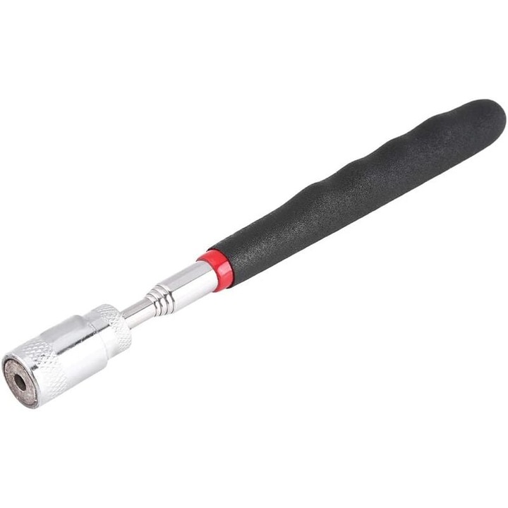 Unealta de ridicare magnetica cu LED, telescopica, 68cm, design cu maner moale, ideala pentru piese metalice