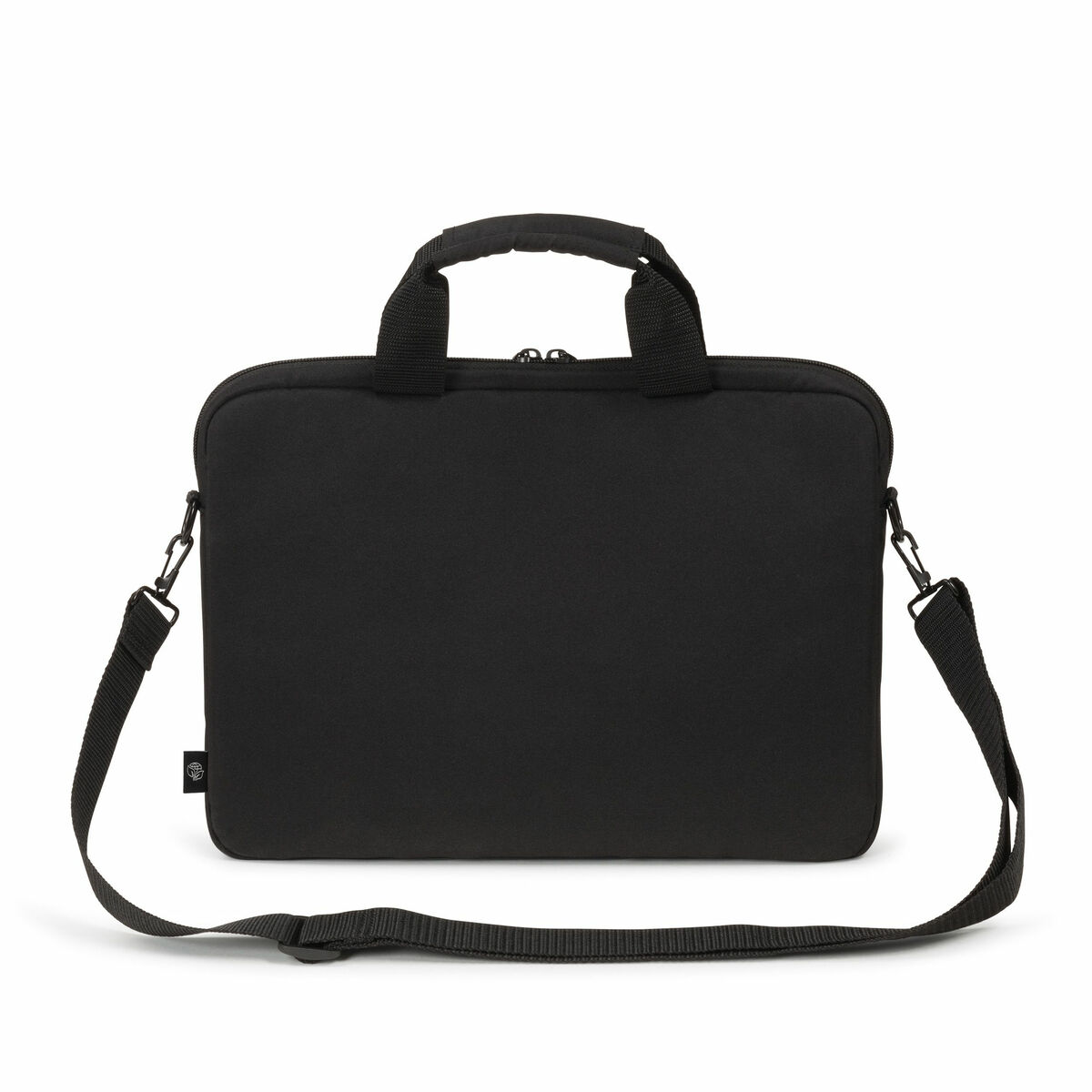 Geanta laptop Dicota, 12.5", neagra, material reciclat, cu manere de transport