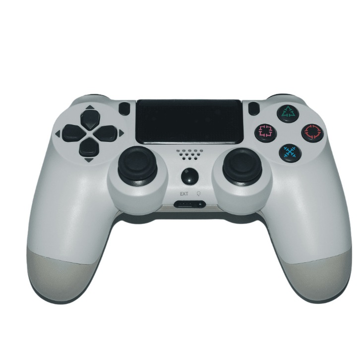 Doubleshock vezeték nélküli kontroller, kompatibilis PS4, PSTV és PS Now, rezgéssel, fehér