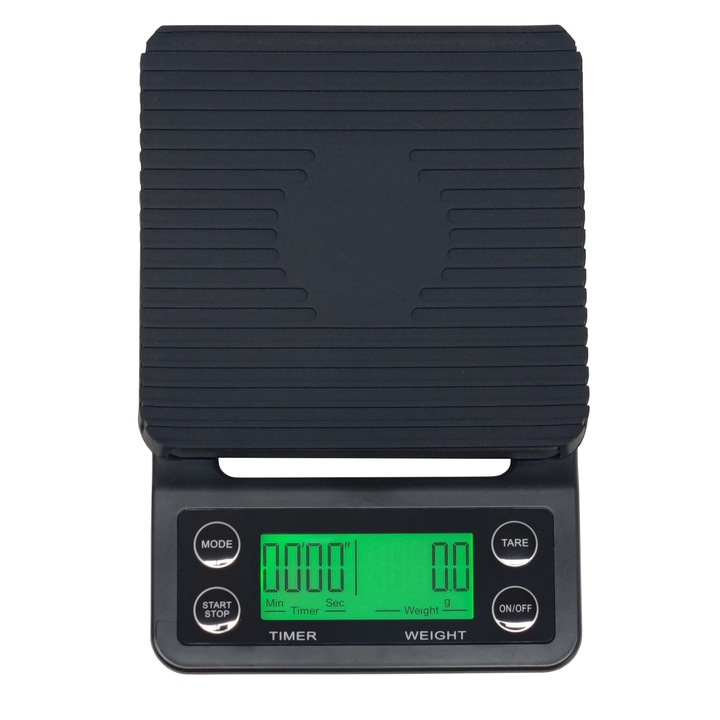 Cantar electronic pentru cafea, Golxmse, 5kg, 0.1g, ecran LED, 195x130x25mm, negru