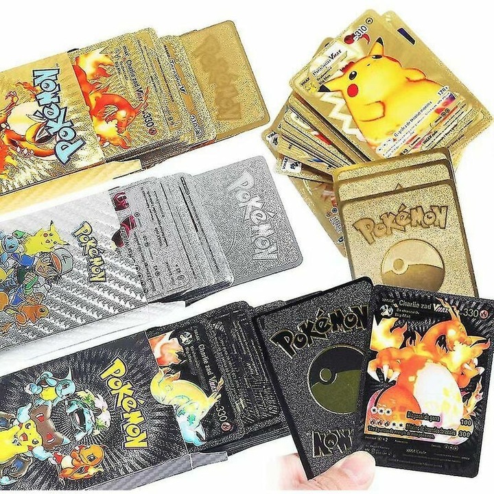 Pokémon Arany és Ezüst Fóliás Kártyák, Flash Kártyák, Angol Játékkártyák (Ezüst)