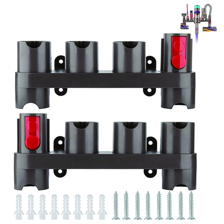 Suport pentru accesorii Dock Organizator pentru accesorii pentru aspiratorul Dyson Gen5 G5 V15 V7 V8 V10 V11 SV10 SV11 (pachet de 2)