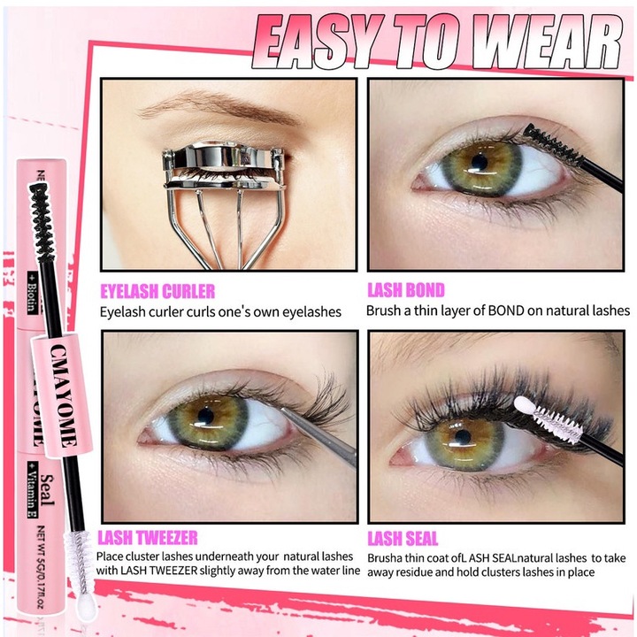 Set extensii gene individuale, 580 pcs, 20D 30D 40D 50D 60D 80D, 8-16mm, Kit