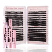 Set extensii gene individuale, 592 pcs, 50D 60D 80D 100D, 8-16mm, Kit