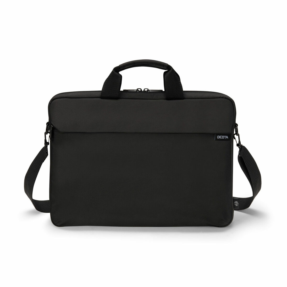 Geanta laptop Dicota, 12.5", neagra, material reciclat, cu manere de transport