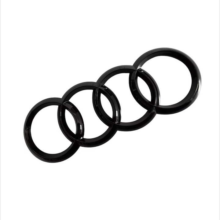 Emblema portbagaj Audi A1 A3 A4 A5 A6 Q7, 192 mm, negru lucios