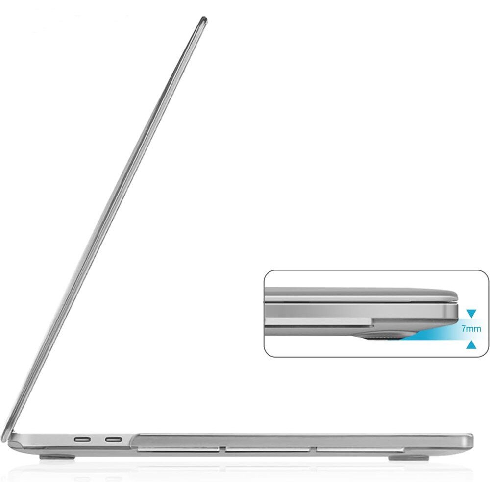 Husa laptop Generic, compatibila MacBook Air 13.6-inch, transparenta, rezistenta la zgarieturi, PVC