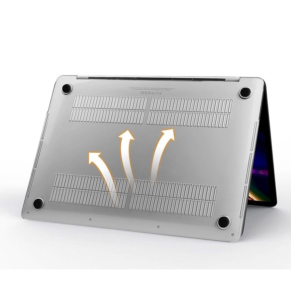 Husa laptop Generic, compatibila MacBook Air 13.6-inch, transparenta, rezistenta la zgarieturi, PVC