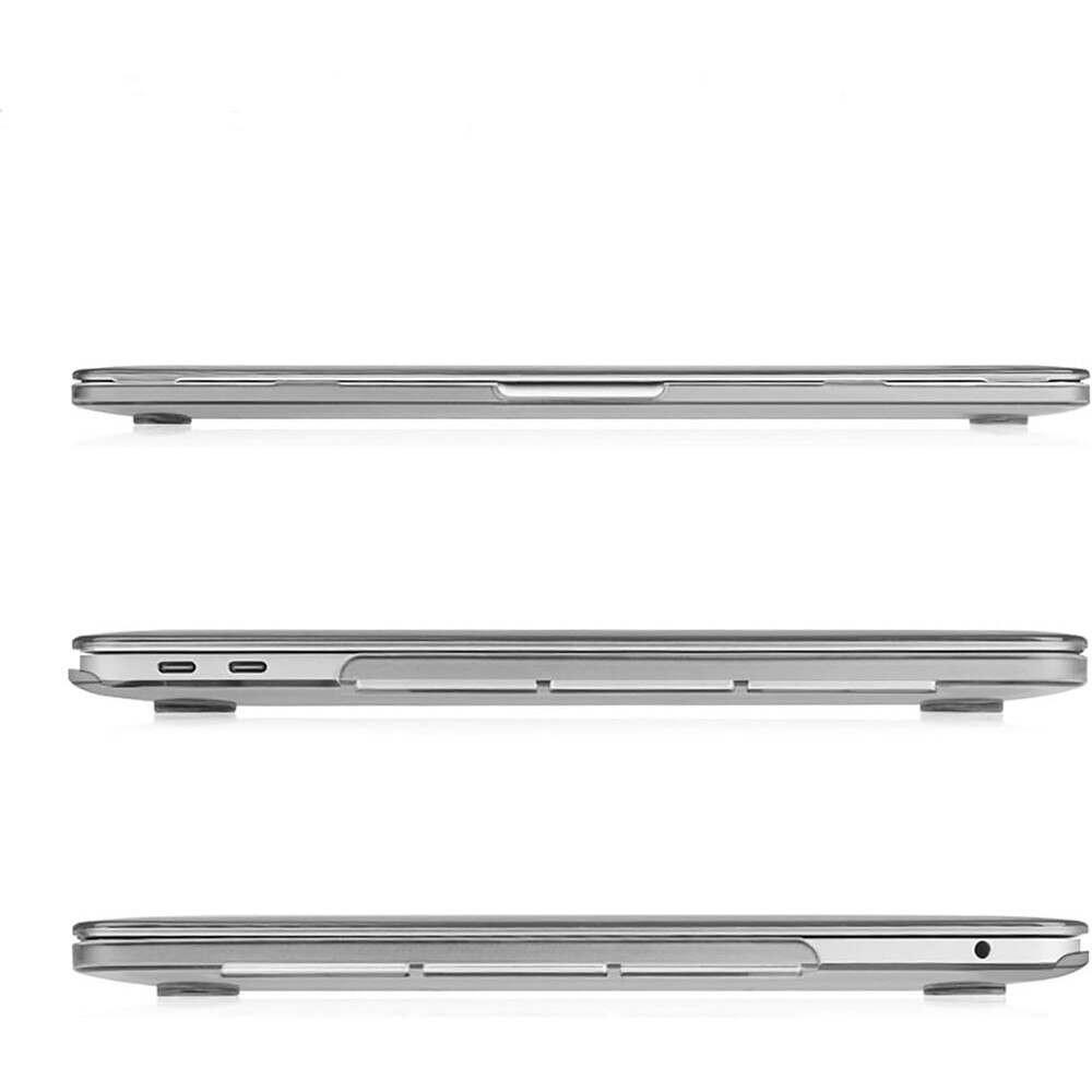 Husa laptop Generic, compatibila MacBook Air 13.6-inch, transparenta, rezistenta la zgarieturi, PVC