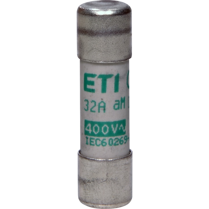 Siguranta fuzibila cilindrica aM, curent alternativ, 10x38, 32A, 400V, CH10x38, set 10 buc, 002652020, ETI
